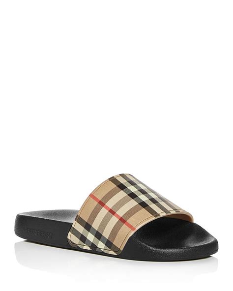 burberry slides white|Burberry flip flops for women.